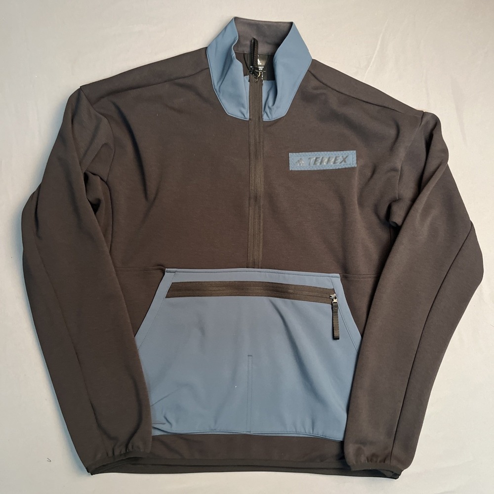 Adidas Terrex TX‎ Mid Hiking Mountain Trail Half Zip Pullover Sweatshirt Mens M